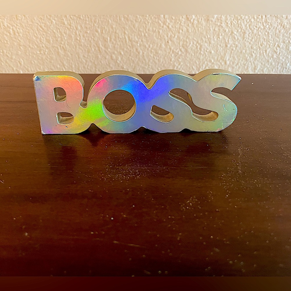 BOSS reflector decor best for desk decor, drawer top decor, shelf decor, etc.